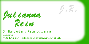 julianna rein business card
